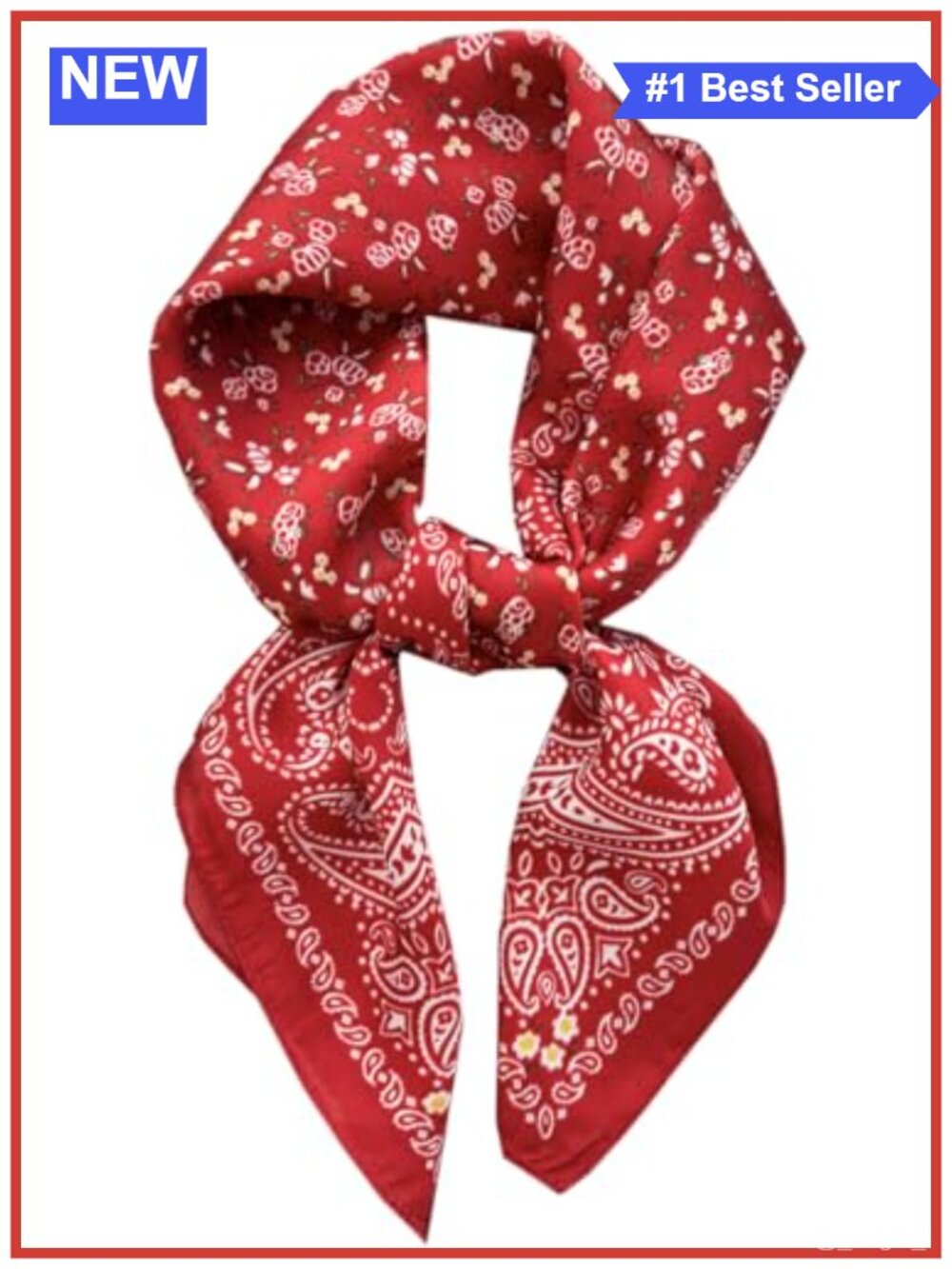 Satin Silk Feeling Square Scarf Hair Wrapping Neck Scarf